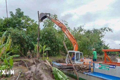 Cần Thơ khắc phục xong đoạn đê bị vỡ ở Cồn Sơn