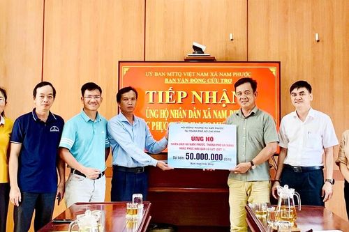 Đồng hương xã Nam Phước vận động hơn 150 triệu đồng hỗ trợ người dân quê nhà