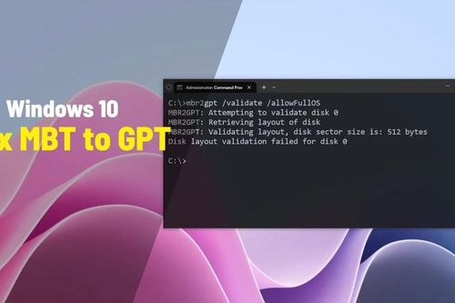 Lỗi chuyển MBR sang GPT: Hướng dẫn sửa lỗi cho Windows 11