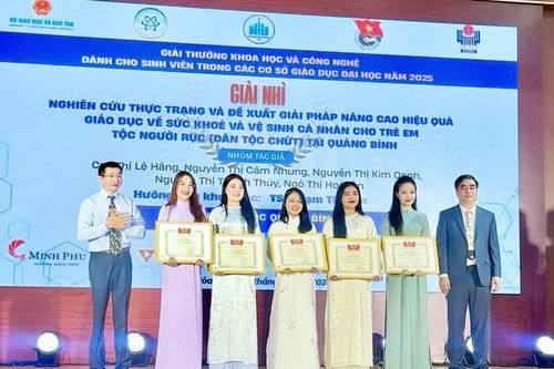Sinh viên Trường đại học Quảng Bình đoạt giải nhì giải thưởng khoa học-công nghệ