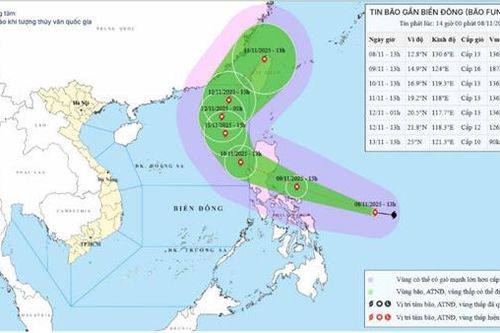 Bão Fung-Wong có thể đạt cấp siêu bão, ngày 10/11 vào Biển Đông