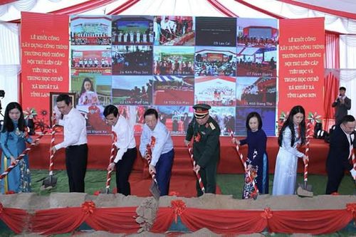 Phó Thủ tướng Trần Hồng Hà dự lễ khởi công xây dựng Trường Phổ thông dân tộc nội trú liên cấp Khuất Xá, Lạng Sơn
