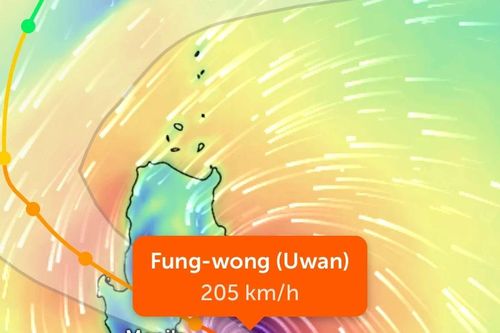 Bão Fung-Wong, giật trên cấp 17, di chuyển nhanh ở phía đông đảo Luzon, Philippines