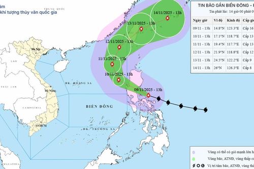 Bão Fung-wong có cường độ mạnh thêm hướng về khu vực Bắc Biển Đông