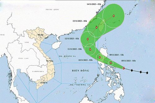 Thời tiết ngày 9/11: Bão Fung-wong mạnh cấp 15, giật trên cấp 17 đang tiến vào biển đông