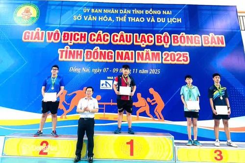 Thanh tra tỉnh giành nhiều huy chương nhất Giải vô địch các câu lạc bộ bóng bàn tỉnh Đồng Nai năm 2025