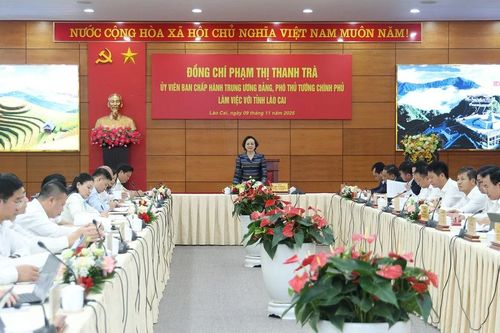 Phó Thủ tướng Chính phủ Phạm Thị Thanh Trà làm việc với tỉnh Lào Cai