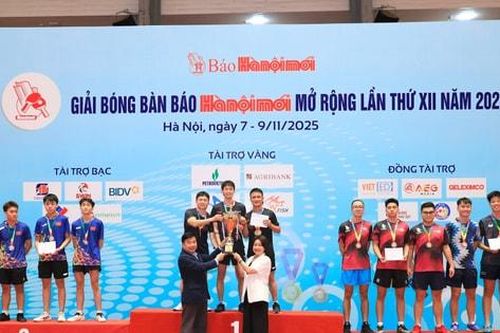 Khép lại mùa giải Bóng bàn tranh Cúp Báo Hànôịmới lần thứ XII năm 2025