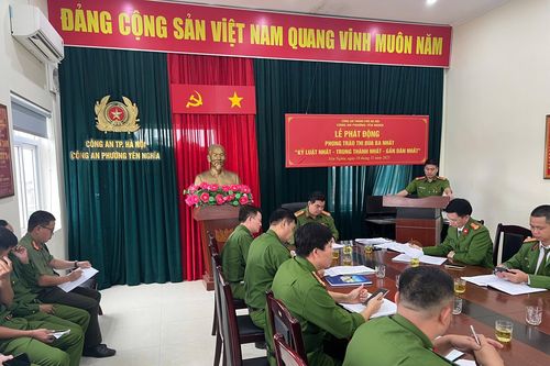 Công an phường Yên Nghĩa phát động phong trào thi đua 'Ba nhất'