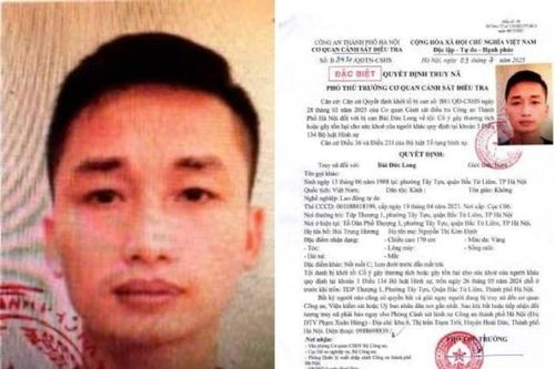 Công an Hà Nội truy nã đối tượng dùng hung khí đánh người, gây thương tích