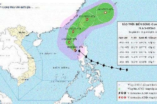 Bão Fung wong vào Biển Đông, đổi hướng liên tục