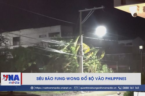 Siêu bão Fung-wong đổ bộ vào Philippines