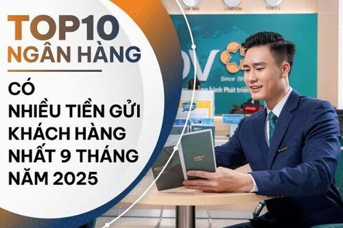 TOP 10 ngân hàng có nhiều tiền gửi nhất 9 tháng năm 2025: BIDV là quán quân, ABBank tăng mạnh nhất
