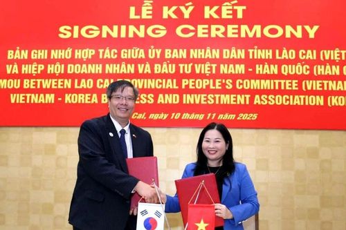 Tỉnh Lào Cai ký kết bản ghi nhớ hợp tác với Hiệp hội Doanh nhân & Đầu tư Việt Nam - Hàn Quốc (VKBIA)