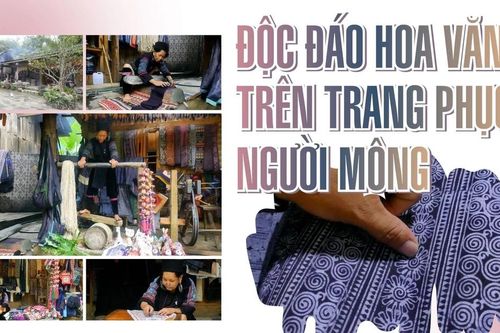 Độc đáo hoa văn trên trang phục người Mông