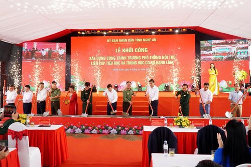 Nghệ An: Khởi công 9 trường phổ thông nội trú liên cấp trên địa bàn tỉnh