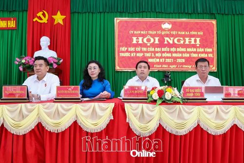Đại biểu HĐND tỉnh tiếp xúc cử tri xã Vĩnh Hải