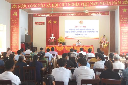 Đại biểu HĐND tỉnh tiếp xúc cử tri tại xã Bến Quan