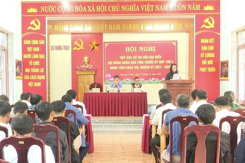 Đại biểu HĐND tỉnh tiếp xúc cử tri tại xã Thượng Trạch
