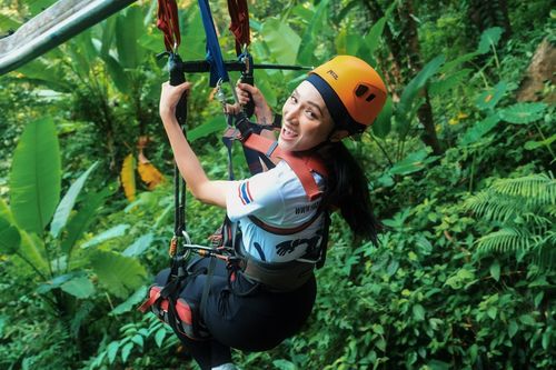 Nơi Hương Giang trượt zipline ở Thái Lan