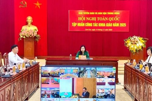 Lào Cai tham dự Hội nghị toàn quốc tập huấn công tác khoa giáo năm 2025