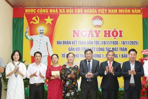 Phó Chủ tịch UBND tỉnh Lâm Đồng Võ Ngọc Hiệp dự Ngày hội Đại đoàn kết toàn dân tộc phường 1 Bảo Lộc