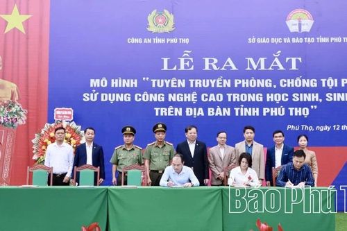 Ra mắt Mô hình 'Tuyên truyền phòng, chống tội phạm sử dụng công nghệ cao trong học sinh, sinh viên trên địa bàn tỉnh Phú Thọ'