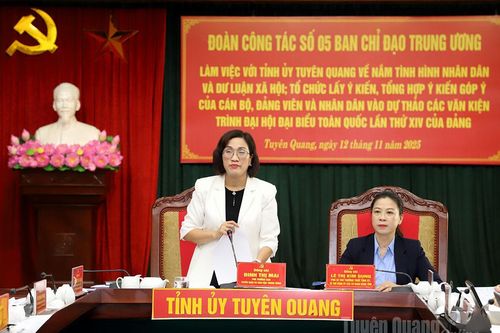 Đoàn công tác số 5 Ban Chỉ đạo Trung ương làm việc với Tỉnh ủy Tuyên Quang