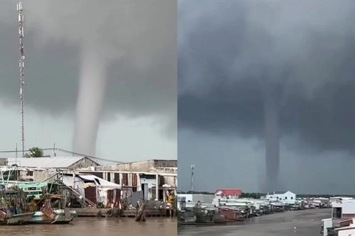 Vòi rồng cao trăm mét xuất hiện trên biển ở Cà Mau, vì sao có hiện tượng này?