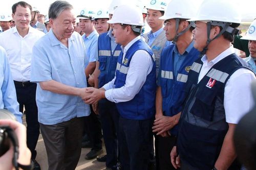 Tổng Bí thư Tô Lâm thăm, kiểm tra tiến độ xây dựng Sân bay Long Thành