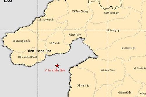 Động đất 4,8 độ tại Lào, cách biên giới Việt Nam 5 km