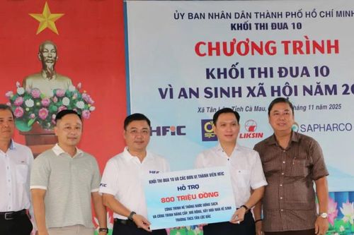 Khối thi đua 10 TPHCM thực hiện chương trình an sinh xã hội tại tỉnh Cà Mau
