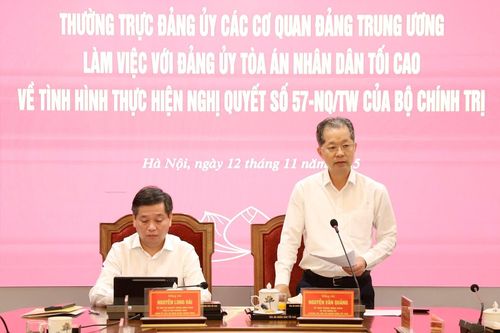 Thực hiện Nghị quyết 57: Đảng ủy Tòa án nhân dân tối cao đổi mới, sáng tạo
