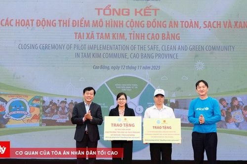 Tổng kết mô hình 'Cộng đồng an toàn, sạch và xanh' giúp trẻ em chủ động trước thiên tai