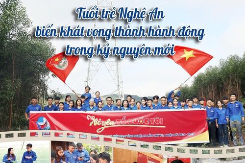 Chào mừng Đại hội Đại biểu Đoàn TNCS Hồ Chí Minh tỉnh Nghệ An lần thứ XIX, nhiệm kỳ 2025 – 2030:Tuổi trẻ Nghệ An biến khát vọng thành hành động trong kỷ nguyên mới