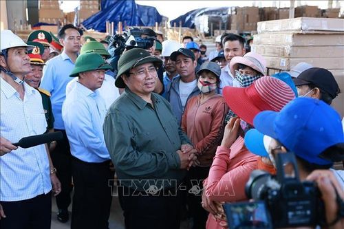Thủ tướng Phạm Minh Chính kiểm tra, chỉ đạo khắc phục hậu quả do bão tại Gia Lai