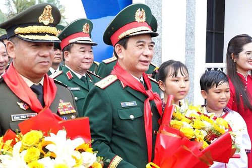 Khánh thành khu phòng học bán trú trường tiểu học vùng biên do Bộ Quốc phòng xây tặng