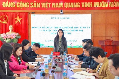 Thường trực Tỉnh ủy làm việc với Trường Chính trị Hoàng Văn Thụ
