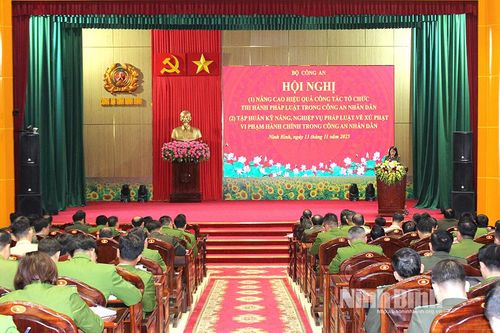 Tập huấn công tác tổ chức thi hành pháp luật và xử lý vi phạm hành chính cho lực lượng Công an 15 tỉnh, thành khu vực phía Bắc