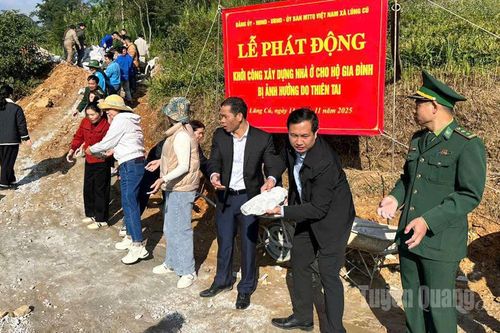 Khởi công xây dựng nhà ở cho hộ dân bị ảnh hưởng thiên tai
