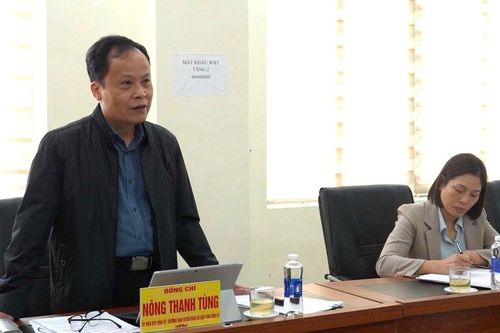 Trưởng Ban Tuyên giáo và Dân vận Tỉnh ủy Nông Thanh Tùng dự Hội nghị Ban Thường vụ Đảng ủy Nguyên Bình lần thứ 14