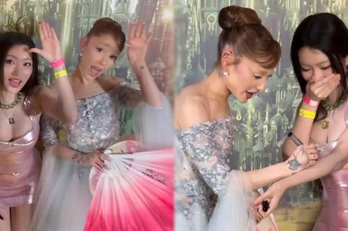 'Em xinh' Orange đề nghị Ariana Grande ký lên tay, rủ bắt trend 'Chào sếp ạ'