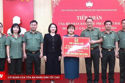 Bộ Công an hỗ trợ Quảng Ngãi 5 tỷ đồng