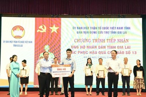 Gia Lai tiếp nhận hơn 89 tỷ đồng hỗ trợ khắc phục hậu quả bão số 13