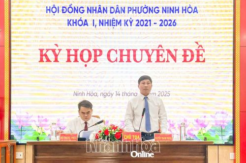 HĐND phường Ninh Hòa tổ chức kỳ họp chuyên đề