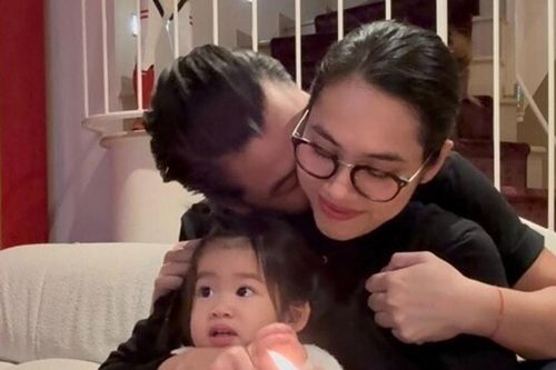 Á hậu Hoàng My đón tuổi 37 bên chồng Việt kiều và con gái