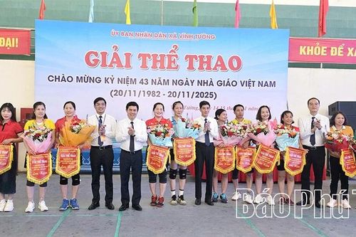 Xã Vĩnh Tường tổ chức Giải thể thao chào mừng Ngày Nhà giáo Việt Nam 20/11
