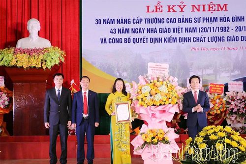 Trường Cao đẳng sư phạm Hòa Bình kỷ niệm 43 năm Ngày Nhà giáo Việt Nam