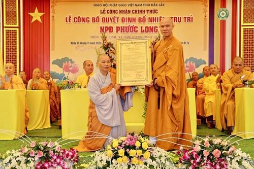 Đắk Lắk: Bổ nhiệm Sư cô Thích nữ Thông Bảo làm trụ trì niệm Phật đường Phước Long
