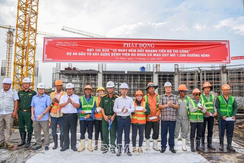 '45 ngày đêm đẩy nhanh tiến độ thi công' Bệnh viện Đa khoa Cà Mau